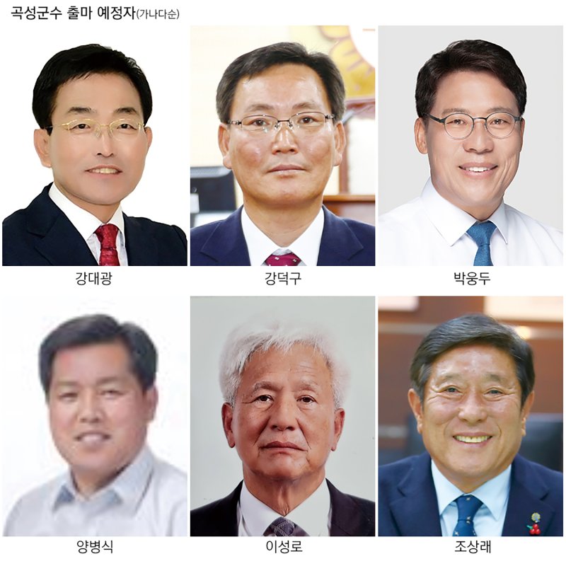 [곡성=뉴시스] 제9회 전국동시지방선거 곡성군수 출마 예상자들. 가나다순. (사진=뉴시스 DB). photo@newsis.com *재판매 및 DB 금지