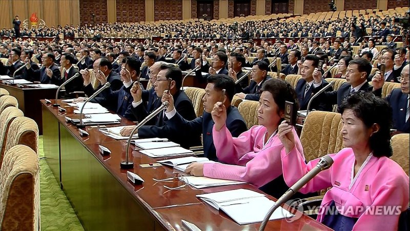 북한, 최고인민회의서 의장 소환하고 양곡관리법 채택 (출처=연합뉴스)