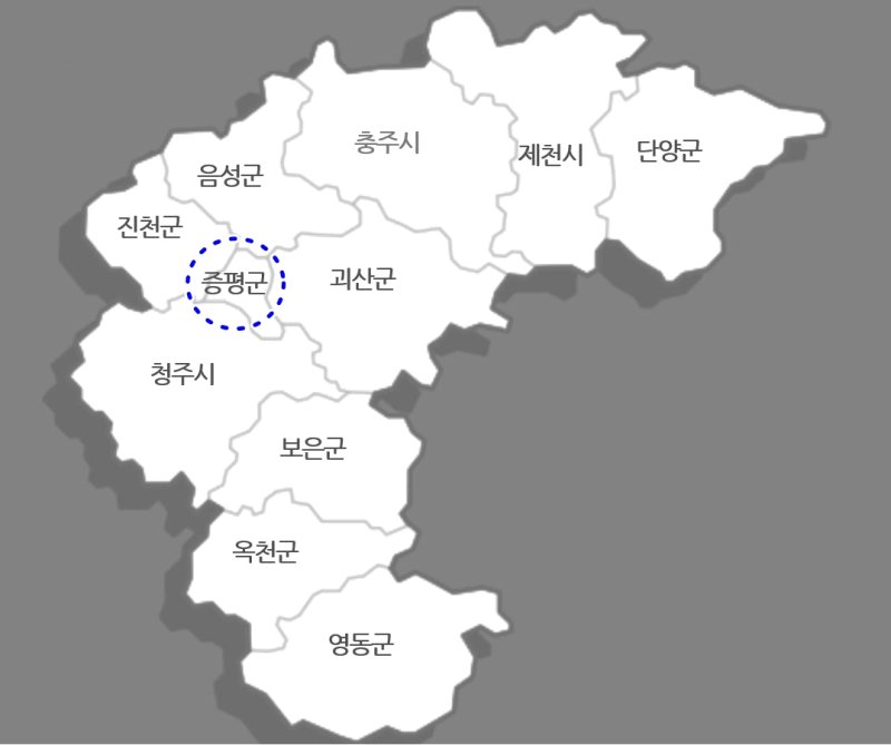 [청주=뉴시스] 충청북도 지도. (사진=뉴시스 DB) photo@newsis.com *재판매 및 DB 금지