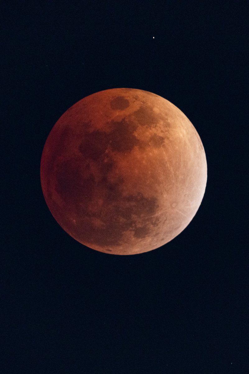 [서울=뉴시스] 권창회 기자 = 정월대보름인 3일 오후 서울 용산구 남산에서 바라본 달이 개기월식이 진행되고 있다. 2026.03.03. kch0523@newsis.com