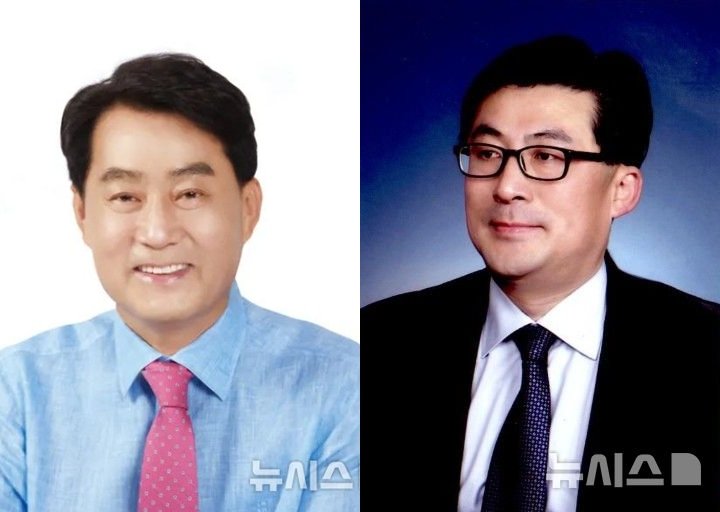 [군포=뉴시스]6.3 지방선거 군포시장 국민의힘 후보군. 사진 왼쪽부터 하은호, 강대신.(사진=뉴시스DB)photo@newsis.com