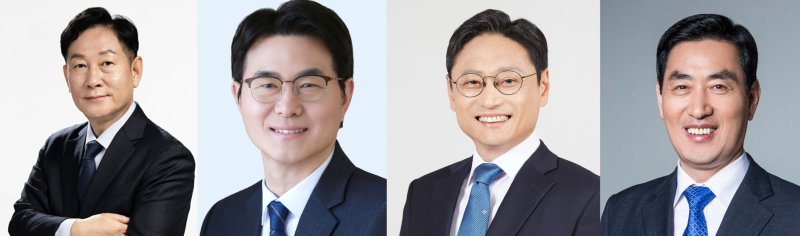 [하남=뉴시스] 사진 왼쪽부터 강병덕 더불어민주당 당대표 정책특보, 서정완 전 청와대 자치발전비서관, 오후석 전 경기도 행정2부지사, 오수봉 전 하남시장. *재판매 및 DB 금지 *재판매 및 DB 금지