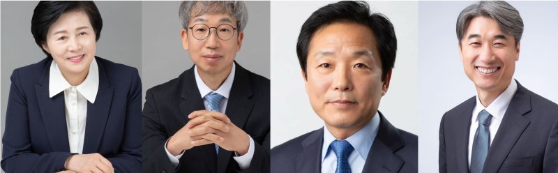 [양평=뉴시스] 사진 왼쪽부터 박은미 더불어민주당 전략기획위원회 부위원장, 김연호 더불어민주당 여주·양평 지역위원회 전 사무국장, 신순봉 경기도당 직능위원회 수석부위원장, 조주연 더불어민주당 정책위원회 부의장. *재판매 및 DB 금지 *재판매 및 DB 금지