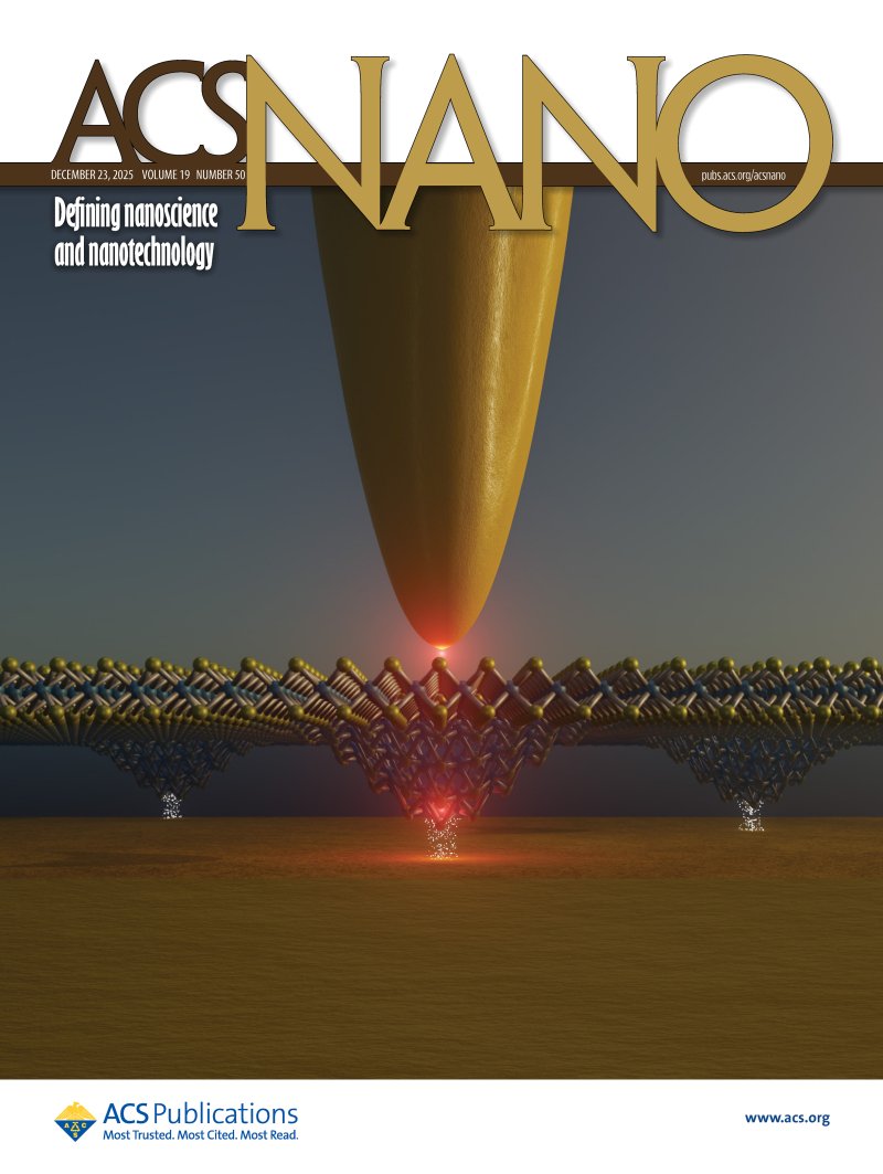 [포항=뉴시스] = 포스텍 물리학과·반도체공학과·융합대학원·반도체대학원 박경덕 교수 연구팀이 애초보다 수십 만 배 많은 정보를 저장할 수 있는 광(光) 데이터 저장 기술을 개발했다. 사진은 엑시톤 기반 다중 비트 데이터 저장을 묘사한 그림으로 나노 과학 분야 국제 학술지 'ACS 나노' 표지(표지 선정). (사진=포스텍 제공) 2026.03.04. photo@newsis.com