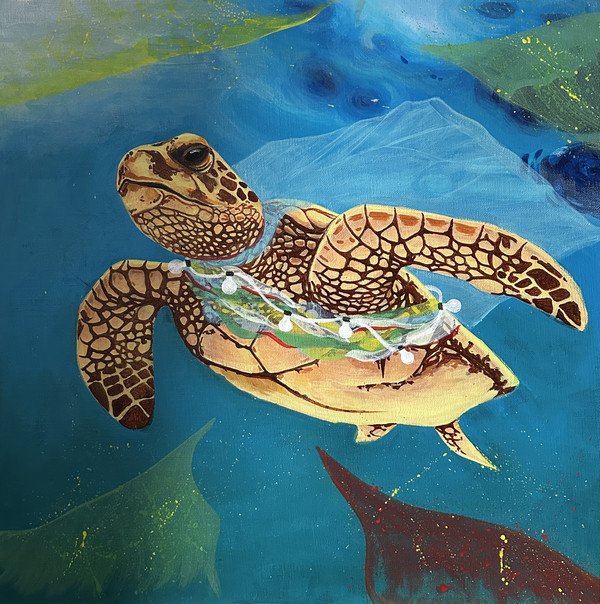 [서울=뉴시스] 래퍼 치타(화가 김은영) '목숨을 건 런웨이'(2026). (사진 = 전시기획사 고운(GOUN) 제공) 2026.03.04. photo@newsis.com *재판매 및 DB 금지