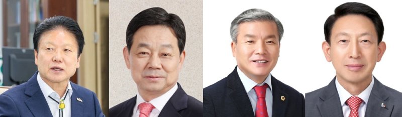 [성주=뉴시스] 이병환, 전화식, 정영길, 최성곤 예비후보.(왼쪽부터) 026.03.05 photo@newsis.com *재판매 및 DB 금지
