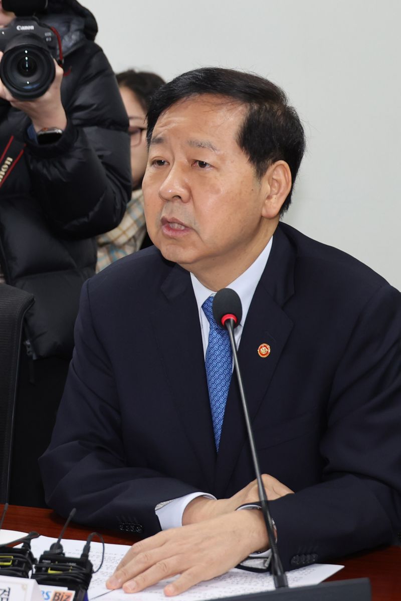 구윤철 부총리 겸 재정경제부 장관이 6일 국회 의원회관에서 열린 중동 상황 관련 경제 분야 대응방향 당정실무협의회에서 인사말을 하고 있다. 사진=서동일 기자