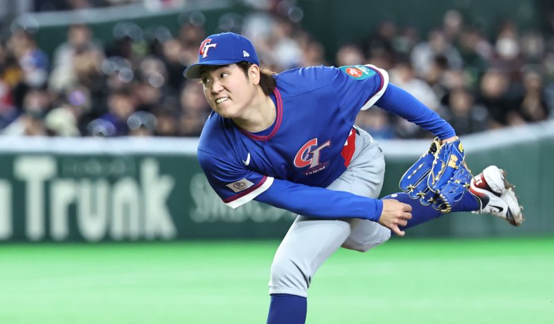 한국전 선발 투수였던 대만의 구린뤼양. 연합뉴스