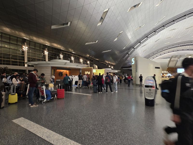 9일 주카타르대한민국대사관이 올린 도하 공항 모습