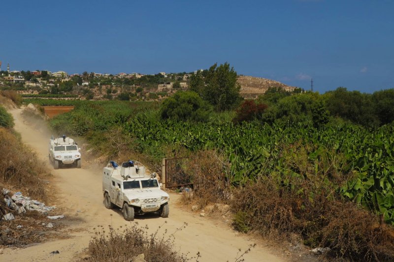 동명부대 장병들이 레바논군과 함께 동명부대 주둔지에서 리타니강 검문소까지 이동하는 연합 기동정찰을 실시하고 있다. 합동참모본부 제공