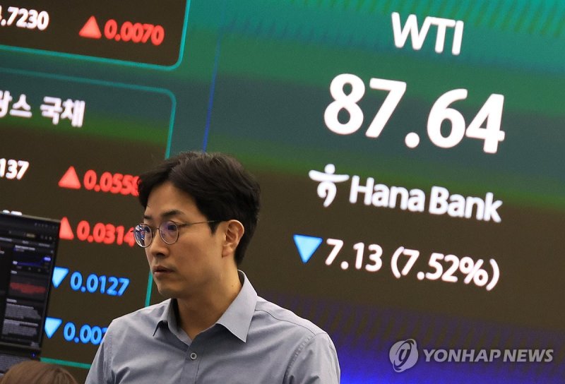 국제유가, G7 비축유 방출 가능성에 배럴당 80달러대로 반락 (출처=연합뉴스)