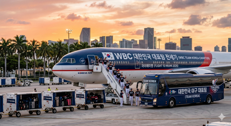 가상으로 만든 대한민국 대표팀 전세기 이미지
