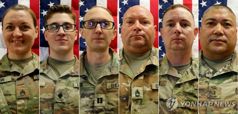 쿠웨이트서 이란 드론 공격받고 숨진 미군 6명 (출처=연합뉴스)