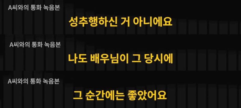 "나도 좋았어요" 성추행 의혹女 녹취록, 6년만에 공개한 유명 뮤지컬 배우
