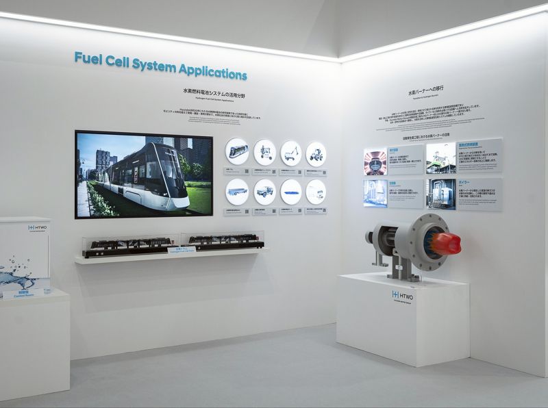 현대차그룹이 17일부터 오는 19일까지 일본 도쿄 빅사이트에서 열리는 ‘국제 수소 & 연료전지 엑스포 2026(H2 & FC Expo 2026)’에 참가한 가운데 국제 수소·연료전지 엑스포 현대차그룹 부스 전경의 모습. 사진=현대차그룹 제공