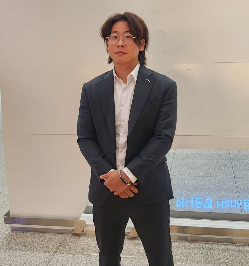 두산베어스 박찬호가 지난 8일 스프링캠프를 모두 마치고 인천공항으로 귀국하고 있다. 사진=전상일 기자