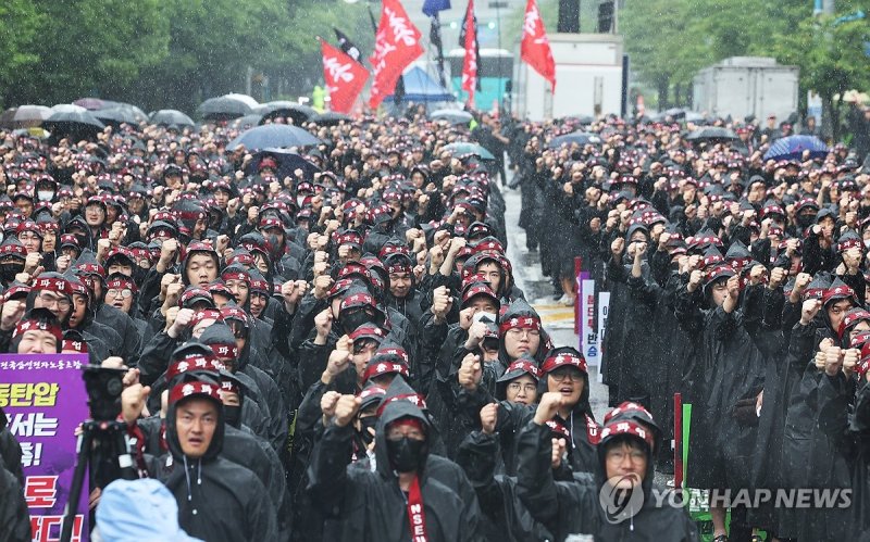 삼성전자 노조 총파업 집회 (출처=연합뉴스)