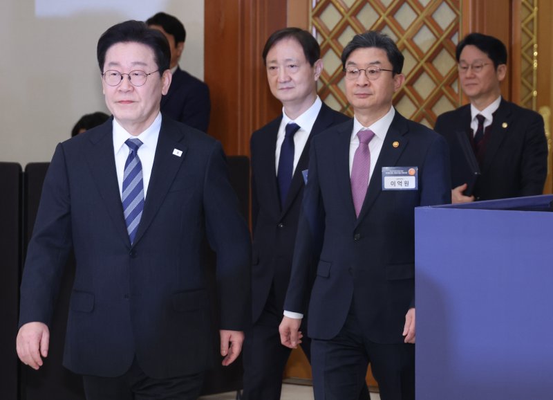 이재명 대통령이 18일 청와대에서 열린 자본시장 안정과 정상화 간담회에 참석하고 있다. 2026.3.18 ⓒ 뉴스1 이재명 기자