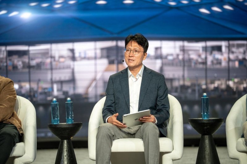 도승용 SK하이닉스 부사장(DT담당)이 17일(현지시간) 미국 캘리포니아 새너제이 컨벤션센터에서 열린 엔비디아의 연례 개발자회의 'GTC 2026' 패널 토의에서 발언하고 있다. SK하이닉스 제공