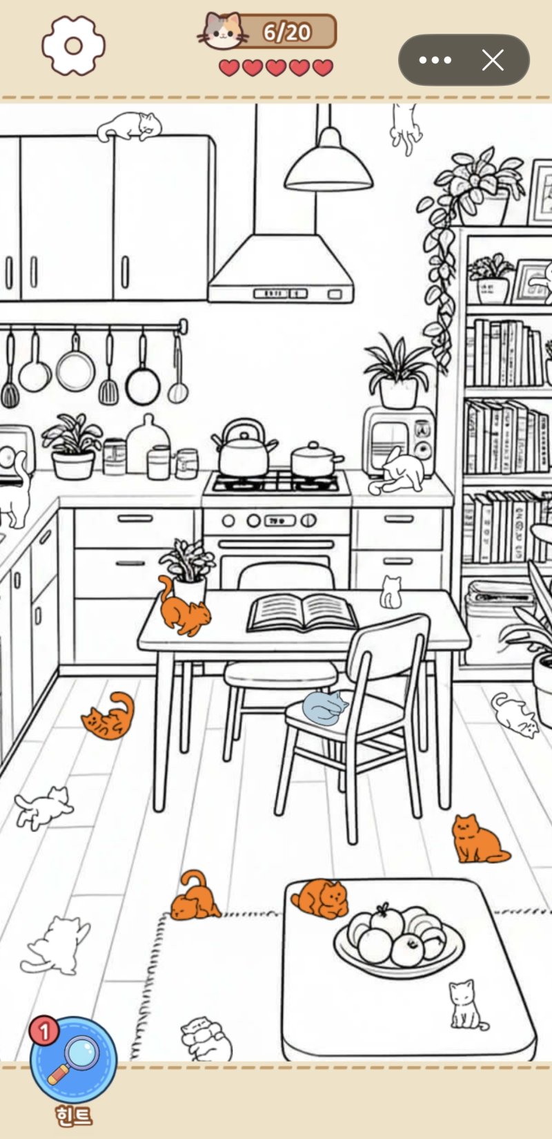 미니게임 '어디있냐옹' 플레이 화면. 카카오페이 캡처