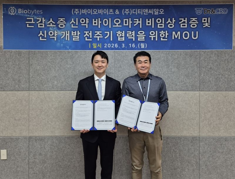 디티앤씨알오, '근감소증 신약' 바이오바이츠와 비임상·임상 협력