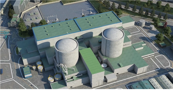 재가동을 앞둔 고리 2호기(오른쪽)와 해체를 앞둔 1호기 모습. 원자력안전위원회 제공