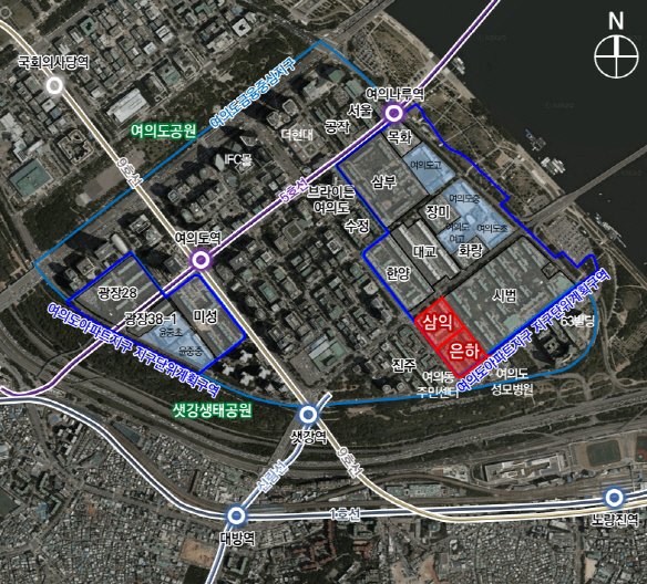 영등포구 여의도동 51·52 일대 위치도. 서울시 제공