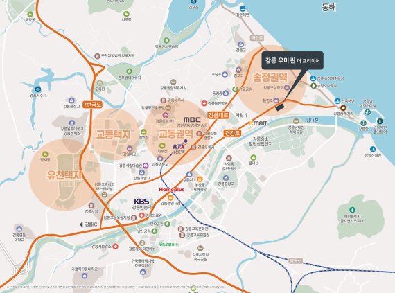 강릉 우미 린 더 프리미어 지역도