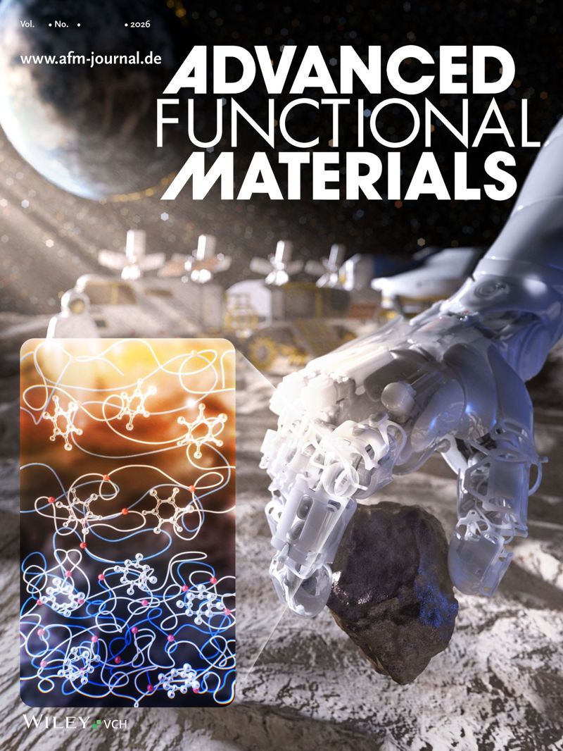 Advanced Functional Materials 학술지 Front cover로 선정된 양방향 형상기억물질 기반 스마트 액추에이터의 적용 예시 이미지. KAIST 제공