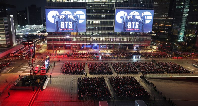 21일 서울 종로구 광화문광장에서 BTS 컴백 라이브: 아리랑'(BTS THE COMEBACK LIVE | ARIRANG)이 열리고 있다. 2026.3.21 ⓒ 뉴스1 사진공동취재단
