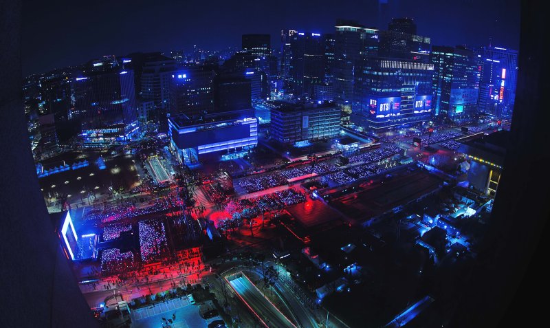 방탄소년단(BTS)이 21일 서울 광화문광장에서 'BTS 컴백 라이브: 아리랑' 발매 기념 컴백 공연을 하고 있다. 2026.3.21 ⓒ 뉴스1 임세영 기자