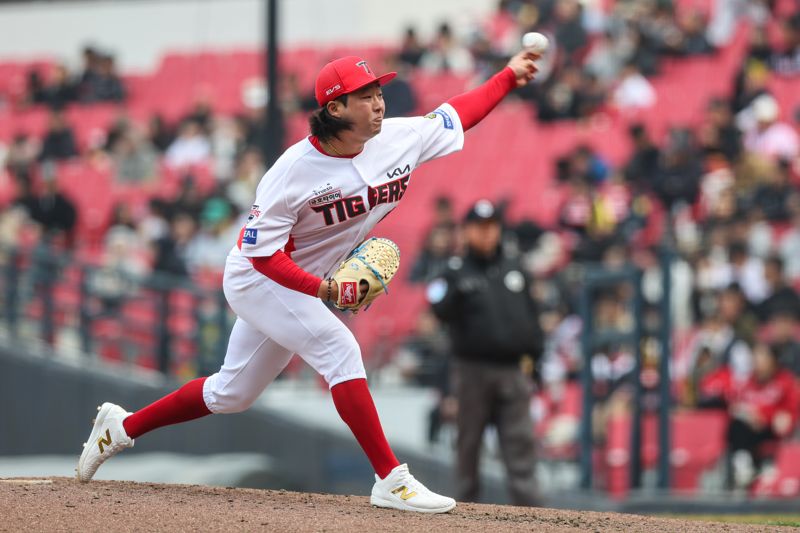 시범경기에서 호투하고 있는 김범수.KIA 타이거즈 제공