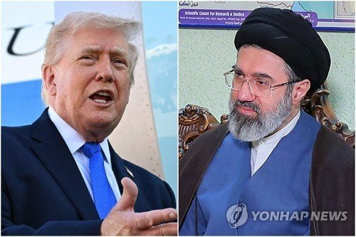 트럼프 미국 대통령(왼쪽)과 모즈타바 하메네이 이란 최고지도자 (출처=연합뉴스)