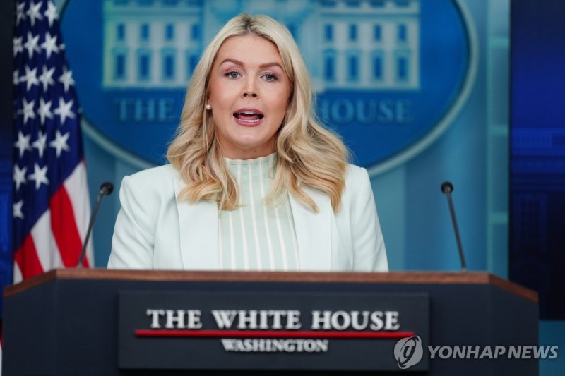 캐롤라인 레빗 미 백악관 대변인.연합뉴스