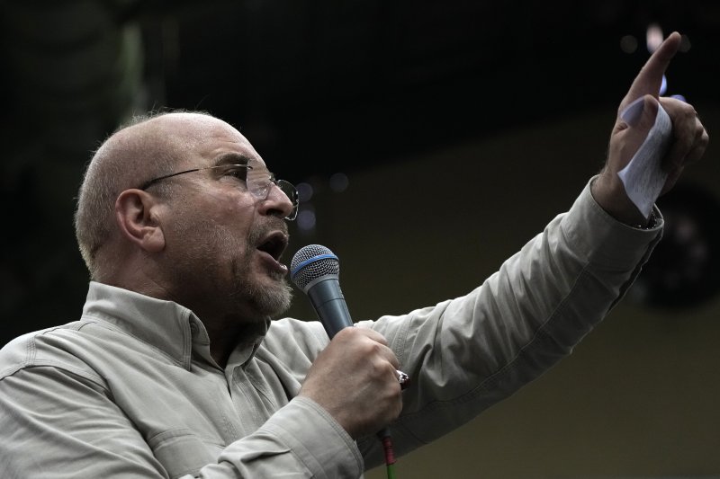 [테헤란=AP/뉴시스] 사진은 모하마드 바게르 갈리바프 이란 국회의장이 2024년 6월 26일 테헤란에서 조기 대선을 앞두고 유세 연설을 하는 모습. 2026.03.26.