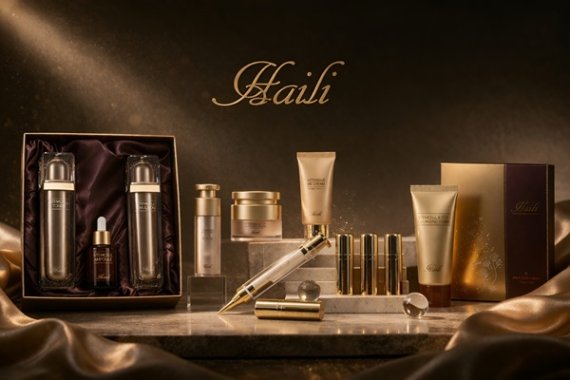 [사진: 하이리화장품 스템셀•EGF 기반 프리미엄 스킨케어 라인업 전경]