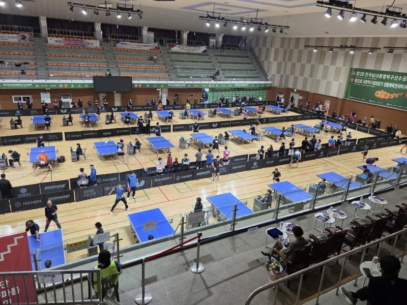 탁구협회장기 생활체육 전국탁구대회 경기 장면 (출처=연합뉴스)