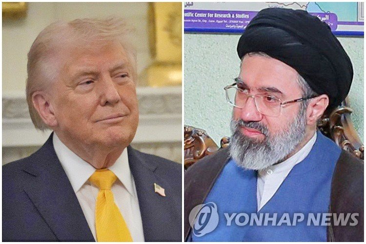 트럼프 미국 대통령(왼쪽)과 모즈타바 하메네이 이란 최고지도자 (출처=연합뉴스)