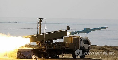 이란의 지대함 미사일 카데르 (출처=연합뉴스)