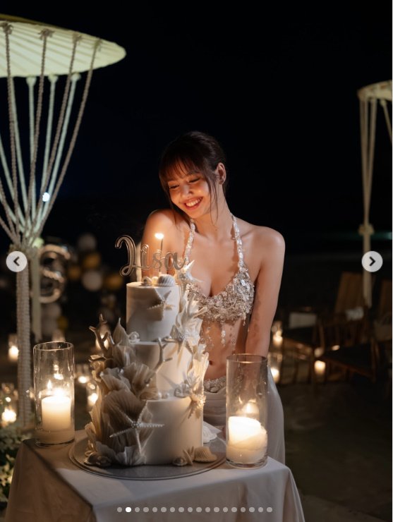 리사, 해변서 진주로 만든 비키니 입고 뽐낸 완벽한 슬렌더