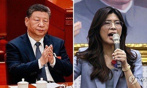 시진핑 중국 국가주석(왼쪽)과 정리원 대만 국민당 주석.연합뉴스