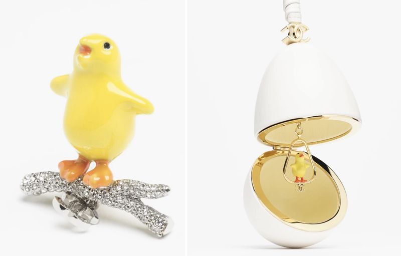 샤넬 2026년 봄·여름 시즌 '브로치'(왼쪽), 미니백 참 /사진=샤넬 공식 홈페이지 캡처