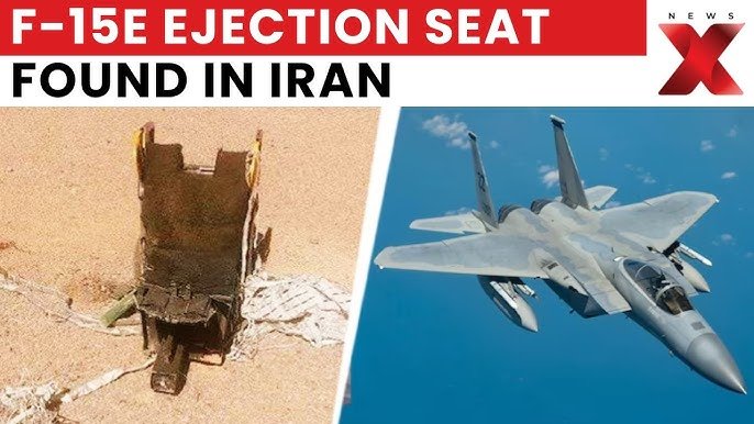 [서울=뉴시스]이란 매체가 이란이 미 F-15E 전투기를 격추했다면서 내보낸 파편 사진(왼쪽)과 F-15E 전투기. (출처=유튜브) 2026.4.4.