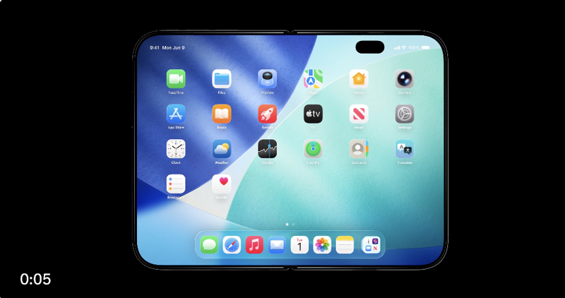 애플트랙이 X 계정에 공개한 아이폰 폴드의 예상 디자인. /사진=X 계정 캡처 @appltrack