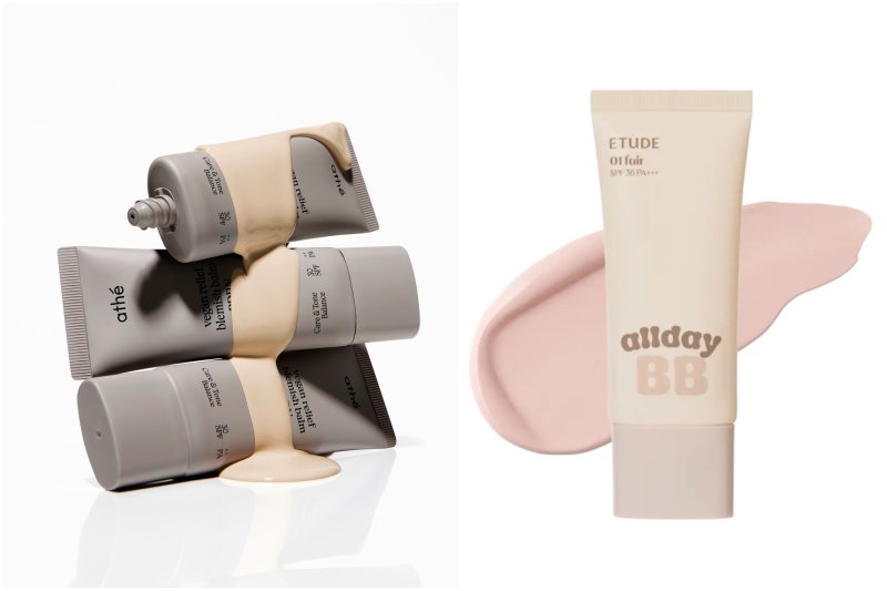 [서울=뉴시스] 아떼의 '비건 릴리프 비비크림'(왼쪽)과 에뛰드의 '올 데이 맑은 BB 크림'(오른쪽) (사진=아떼, 에뛰드 제공) 2026.04.06. photo@newsis.com *재판매 및 DB 금지
