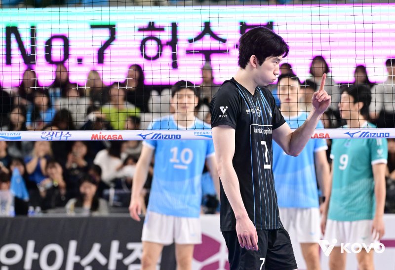 [천안=뉴시스]남자배구 현대캐피탈 허수봉. (사진=KOVO 제공)