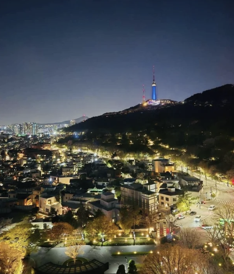 이시바 시게루 전 일본 총리가 한국의 야경이라며 자신의. SNS에 올린 사진. /사진=X 캡처 @shigeruishiba