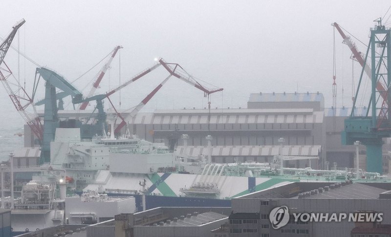 잠수함 화재 발생한 HD현대중공업 (출처=연합뉴스)