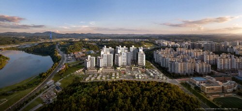 더샵 안동더퍼스트 항공조감도