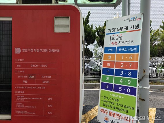 [르포]"민원인도 안 돼요?" 5부제 시행 속 '주차장 뺑뺑이'…지도앱 연동 요구 속출
